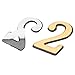 Ruilogod Plastic Hotel Room Door 2 Shaped Plate Number Wall Stick Label Sign 4pcs Gold Tone Black (id: 268 a45 b1e dd3 557