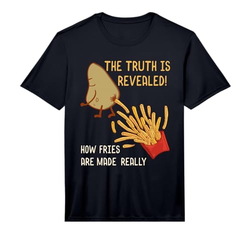 Mens How Fries are Really Made Funny Potato French Fries Performance T-Shirt