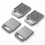 Lot de 4 plaques de support pour caravane - 24,5 x 18 x 8 cm - Plaques de support empilables avec poignée - Bloc de nivellement de cric pour camping-car - Gris