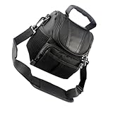 Sacoche bandoulière rembourrée pour appareil photo, pouvant contenir non seulement l'appareil photo mais aussi ses accessoires, pour plus de praticité