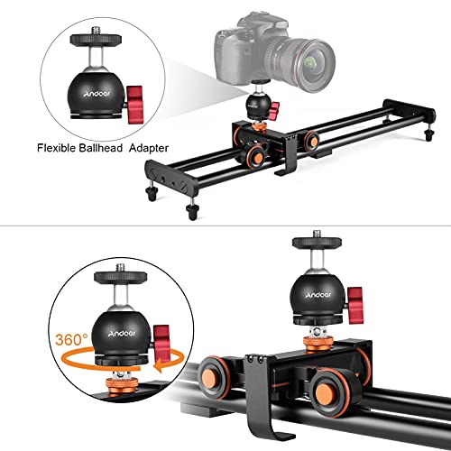 Moniss Câmera de vídeo Dolly Slider Kit com 3 rodas Auto Dolly Car 3 velocidades ajustáveis ​​+ 60 c