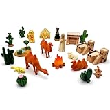 TAC IBEX Egyptian Mini Figurines 21 Pcs Set Miniature Egypt Decor Pyramid Sphinx Statue Souvenirs Ornament Sculpture Decoration for Home Desk Decor