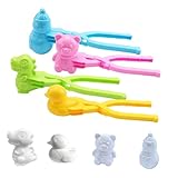 Qooplu 4 Stück Schneeballzange, ABS Schneeball Former Set, Schneeballformer, Schneeball Maker Clip,...