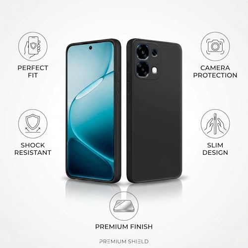 Image of FIRST MART Matte Silicone Back Cover for Oppo F33 - Black