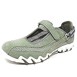 sandali mephisto donna estate 2020 Soletta: tessuto (rimovibile) Allrounder by Mephisto NIRO Lt. Militaire (verde) - Pantofole da donna comode, ballerina, pantofole, verde, pelle e tessuto (mesh), Verde (verde), 38 EU