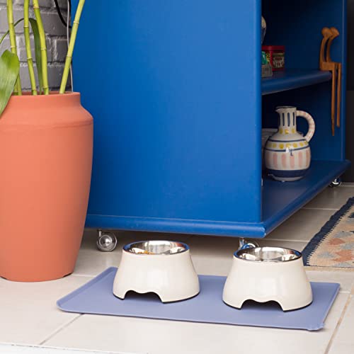 Comedouro de Aço Inox Branco para Pets - Oikos Animal