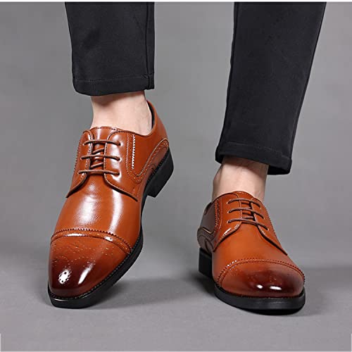 Mens Oxfords Dress Shoes Formal Derby Brogue Shoes Classic Business Wedding Party Shoes2