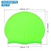 PATIKIL Silicone Swim Cap, Waterproof Swimming Hat Non-Slip Adult Swimming Caps for Women and Men Swim Training Racing, Fluorescent Green
