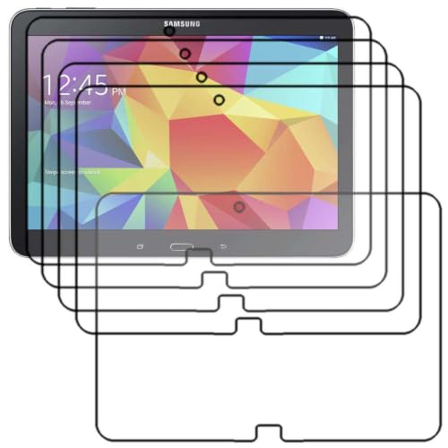 ebestStar - Pack x5 Protector Pantalla Compatible con Samsung Galaxy Tab 4 10.1 SM-T530, T533 T531 T535 Películas Flexibles Anti arañazos, Sin-Burbujas [Aparato: 243.4 x 176.4 x 8mm, 10.1'']