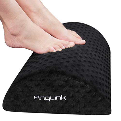 Anglink Office Under Desk Foot Rest, Ergonomic Footrest Cushion with Massage Textured Surface & Non-Slip Micro Beads for Home Work Airplane, Travel