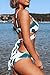 CUPSHE Women's Bikini Swimsuit Tie Low Rise Two Piece Bathing Suit Leaves