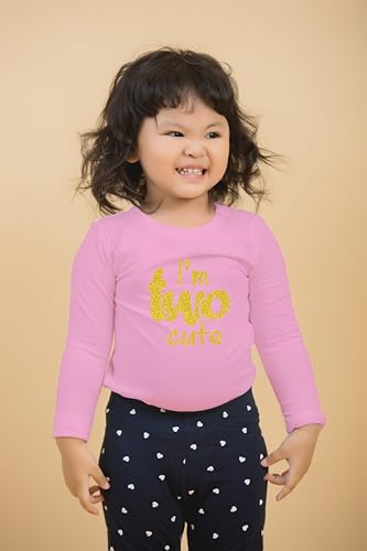 Image of 2nd Birthday Outfits for Toddler Girls im Two Cute Shirt Girl 2 Years Old Second Birthday