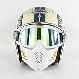 Lepine Motorradhelm: Erfüllt oder übertrifft US DOT FMVSS 218 Sicherheitsbestimmungen und verfügt über eine dicke, hochdichte, voll luftig EPS-Futter, die sich stark Auswirkungen absorbiert, Schützen Sie Ihre Sicherheit.