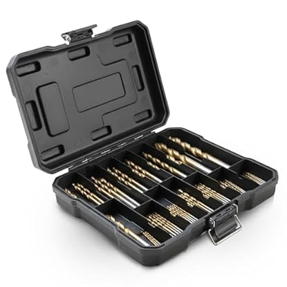 Foto di Set Punte Trapano Universali 99 Pezzi in Titanio, Kit Completo per Muro, Legno e Metallo, Punte Resistenti con Valigetta Organizzata per Fai da Te