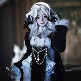 BJD Doll 1/3 Ball Jointed Poupée masculine BJD Poupées faites à la main Jouet avec ensemble complet Vêtements Chaussures Robes Perruque Maquillage pour 15 ans et plus (style C)