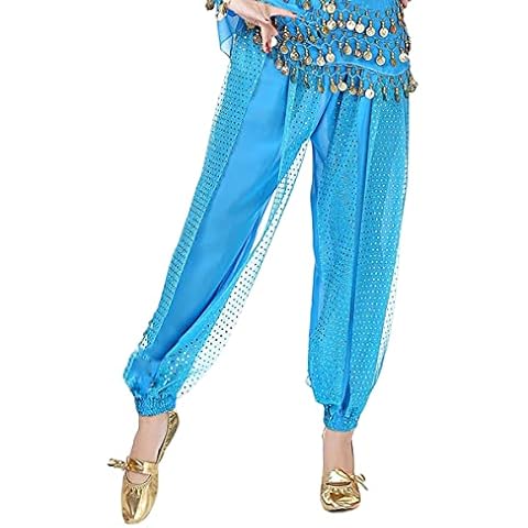 Pantalones bombachos de danza del vientre sueltos con lentejuelas Cover