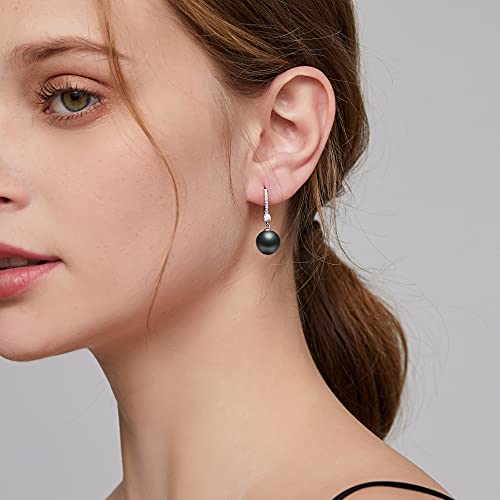 Boucle d'oreille perle blanche argent 925 femme jiamiaoi 18k - 2