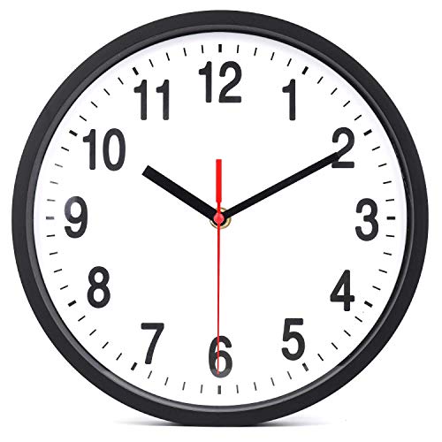 Foraineam 2-Pack Silent Non Ticking Wall Clock - 10 Inch Quartz Battery Operated Clock - Easy To Read With Modern And Elegant Design #TOP1