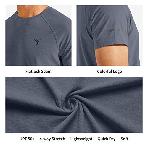 Men's Sun Protection Shirt Swim Shirt for men Running SPF UPF 50+ Rash guard Short Sleeve Quick Dry Surf Fishing T Shirt4