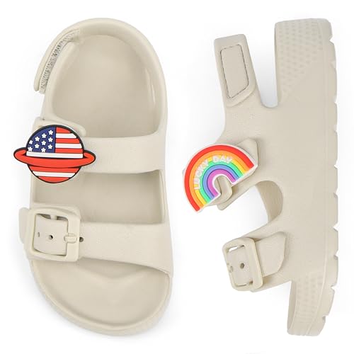 Image of ChayChax Toddler Boys Girls Double Buckle Sandals Children's Adjustable Back Strap Water Sandal