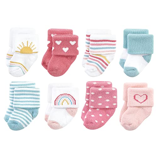Image of Hudson Baby Baby Girls' Cotton Rich Newborn and Terry Socks