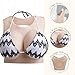 Round Collar Silicone Breastplate, Back Hollow Fake Boobs Breasts Forms B-G Cup for Crossdressers Transgender Drag Queen