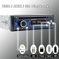 Alondy 1DIN Autoradio Bluetooth mit CD/DVD Player Typ-C USB AM/FM/RDS Radio – Ansicht 6