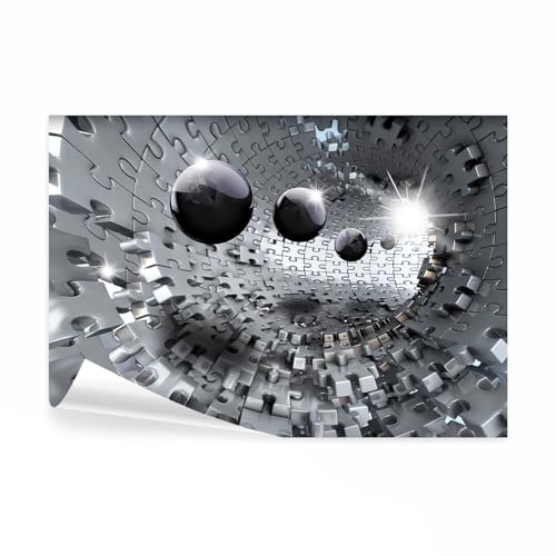 decomonkey Fotomural con efecto 3D abstracción 450x315 cm XL Papel pintado Mural fotográfico Papel pintado mural Papel pintado para paredes Esferas Madera marrón