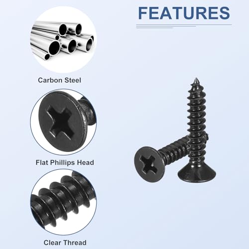Kit de Tornillos para Madera Autotaraudantes 320 Piezas miniatura 3