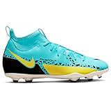 Nike Jr. Phantom Gt2 Club Dynamic Fit MG, Zapatillas, Glacier Ice Black Yellow Strike, 36 EU