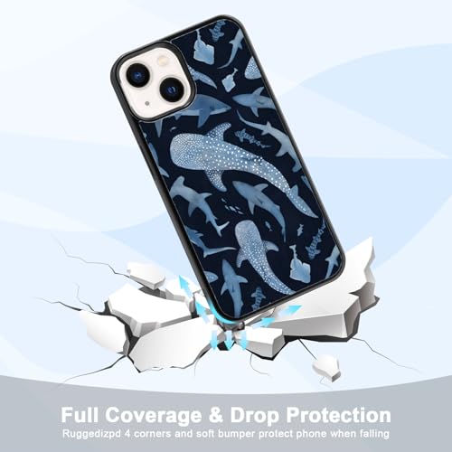 Axulimin Cute Blue Shark Aesthetic Phone Case for iPhone 14 & 13 Case for Women Teen Girls Kids Girls -6.1Inch by Axulimin - Used condition - Image 3