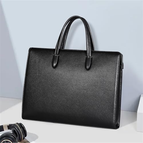 Men's Bags Genuine Leather Men's Fingerprint Lock Handbag Large Capacity Computer Bag Men's Practical Briefcase2