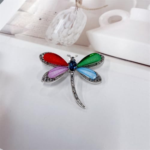 Image of Dragonfly Resin Brooch Lapel Pins for Women Girls Cute Elegant Animals Brooches for Dresses Suit Hat Bag Fashion Trendy Jewelry Ceremony Banquet Decoration