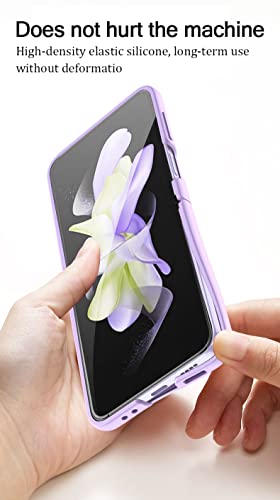 Shieid Samsung Z Flip 4 Silicone Case With Screen Protector, Galaxy Z Flip4 Silicone Cover Protective Matte Finish, Soft Surface Phone Case For Samsung Galaxy Z Flip 4, Black #TOP5