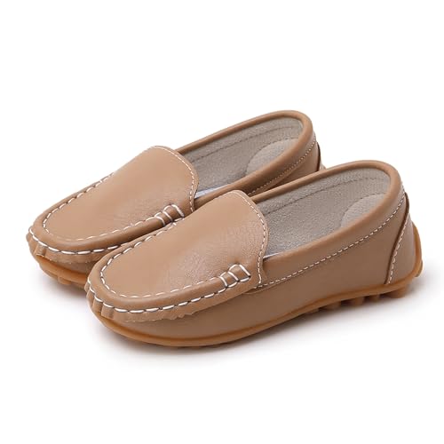 Image of RVROVIC Kids Girls Boys Slip-on Loafers Oxford PU Leather Flats Shoes(Toddler /Little Kid)