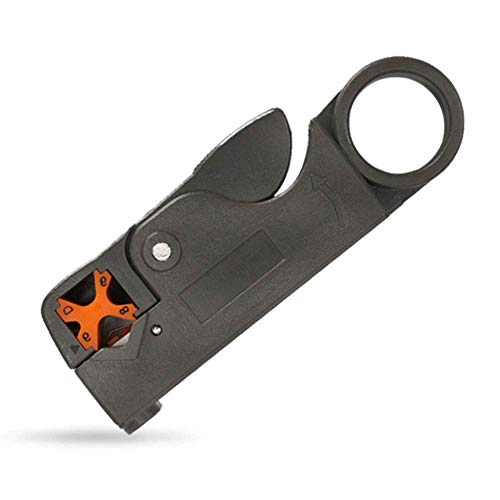 SEESEE.U Pelador de Cable coaxial rotativo, Herramienta de Corte de Pelacables, Herramienta de alicates de Corte de crimpado para Cables coaxiales RG-58,59,62,6,3C2V, 4C, 5C