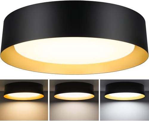 BrightHome Flush Mount LED Ceiling Light, 13in 2400LM 25W, 3 Color (3000K, 4000K, 5000K) Dimmable...