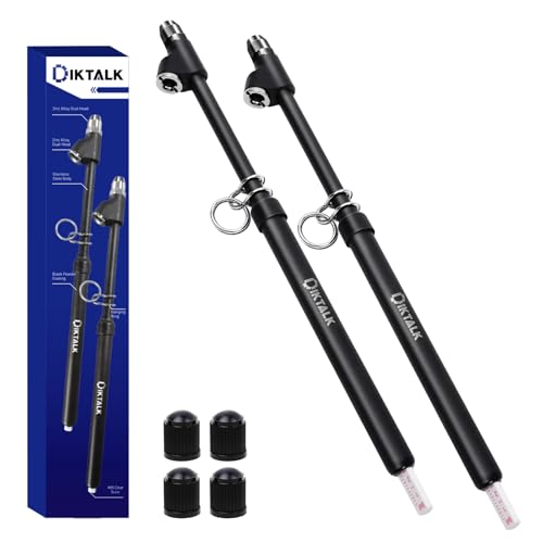 2-Pack Heavy Duty Dual Head Tire Pressure Gauge (10-150 PSI, 1-10 Bar) for Semi Trucks, RVs, Cars, Motorcycles - 12 Inch