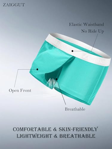 Mens Open Fly Underwear Breathable Ice Silk Boxer Briefs M L XL XXL 3XL3