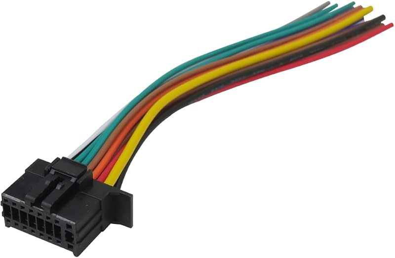Replacement Car Radio Stereo Wire Harness Fits for Kenwood KDC - Series Models KDCMP262U KDCMP368BT KDCMP375BT KDCMP378BT KDCX301 KDCX302 KDCX303 KDCX304 KDCX501 KDCX502 KDCX702 KDCX704