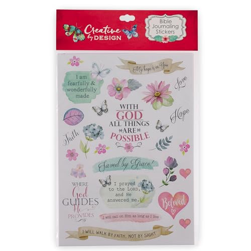 Christian Art Gifts Colorful Stickers for Bible Journaling or Adult Coloring, Scrapbooking or Craft Stickers