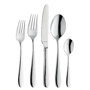 Amefa Oxford 20-piece Premium 18/10 Stainless Steel Flatware Set, High Gloss Mirror Finish, Silverware Set Service for 4, Dishwasher Safe, Rust resistant Cutlery.