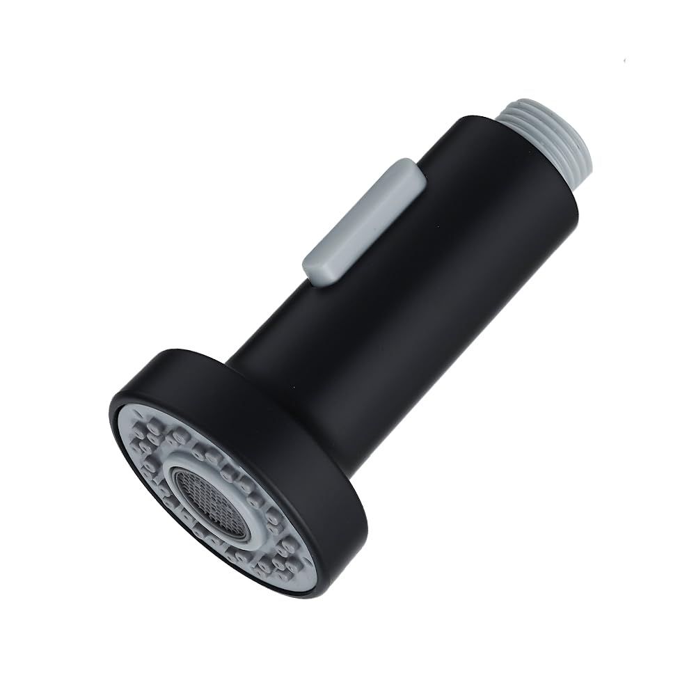 Heable Replacement Kitchen Tap Pull Out Spray Shower Head 2 Function Universal G 1/2-inch Black Finish