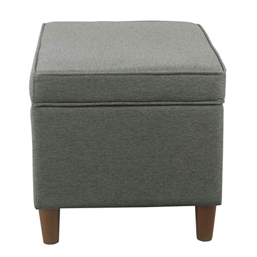 Image of HomePop 24 inch Storage Ottoman - Gray