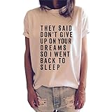 BLACKMYTH Women T shirt Grahpic Letter tee Shirt Fashion Short Sleeve Tops Summer White Medium