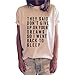 BLACKMYTH Women T shirt Grahpic Letter tee Shirt Fashion Short Sleeve Tops Summer White Medium