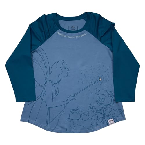 T-shirt bleu Disney Pinocchio idéal pour vos sorties décontractées et week-ends
