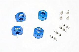 GPM For Thunder Tiger Kaiser XS Upgrade Parts Aluminum Wheel Hex (12mm X 8mm) - 4Pcs Set Blue