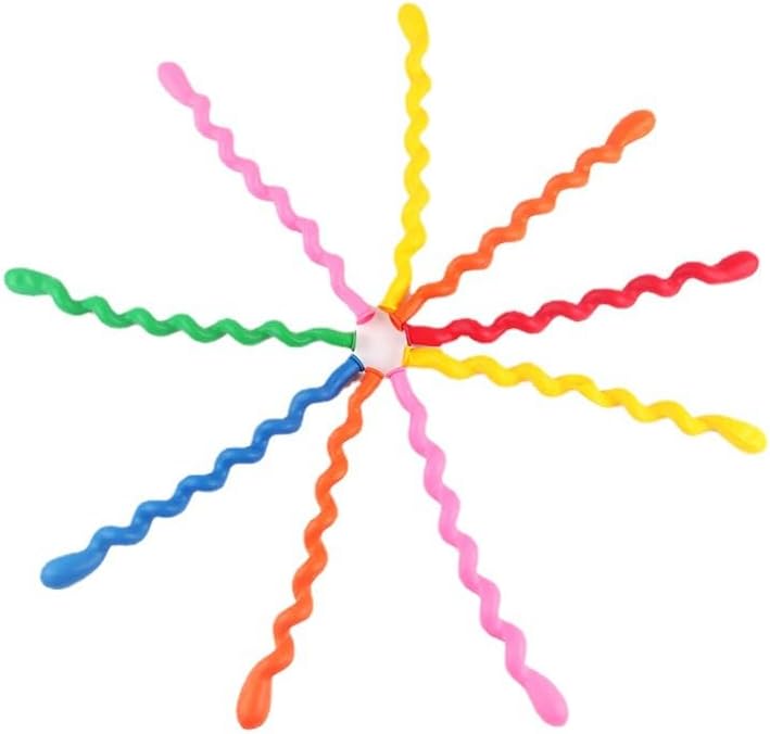 Miniatura 6 de 100 globos de látex en espiral para varios globos de fiesta de cumpleaños de niños y niñas