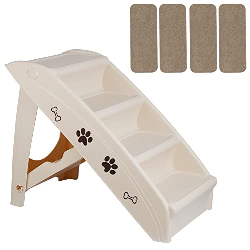 Zeny Foldable Pet Dog Stairs/Steps For Small Pet Dog/Cat, Safe And Durable Pet Ramp Stairs With Non-Slip Pads, For High Beds, Sofa, Car #TOP6